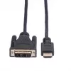 ROLINE Adapter kabel HDMI do DVI-D (Single Link) - 1,5m - Czarny (11.04.5516)