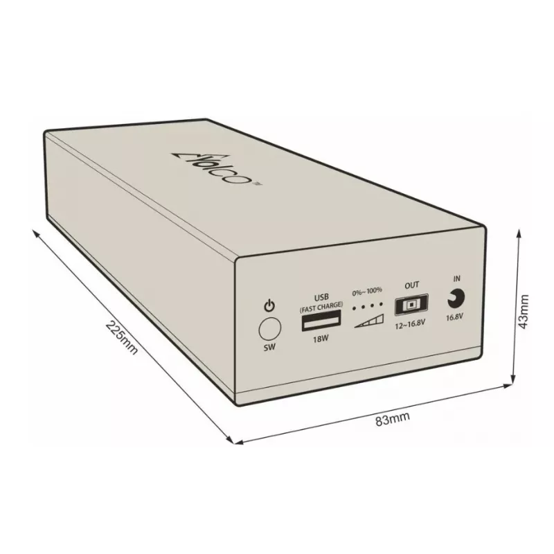 Przenośny powerbank Yolco CSX5 — akumulator zewnętrzny CSX5