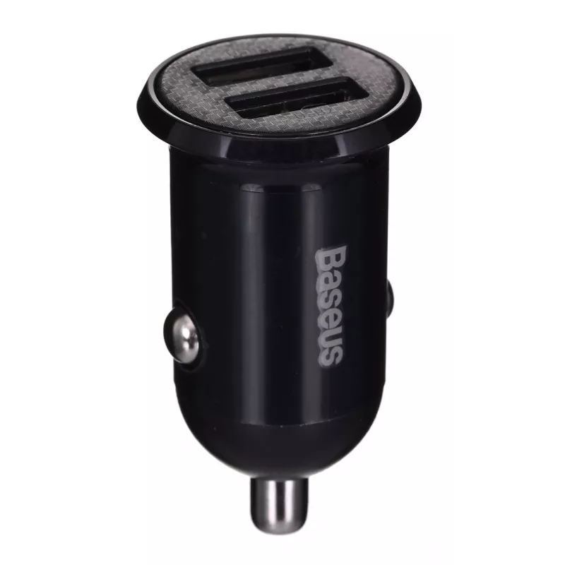 Ładowarka samochodowa Baseus Gain Pro Universal Czarny — 2× USB 2.0, 2.4 A na port, wejście 12–24 V, wyjście 5 V