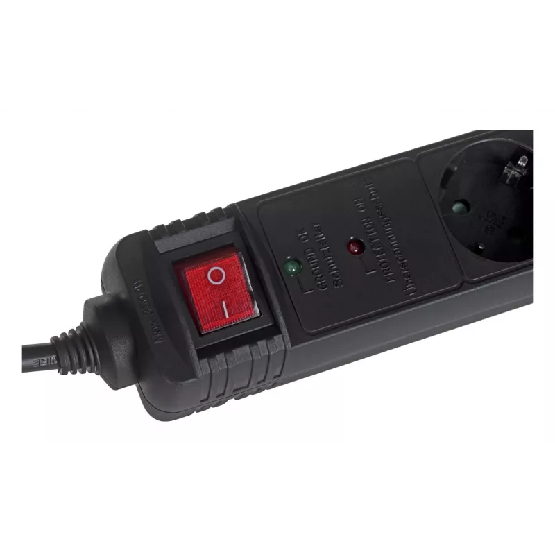 Listwa przeciwprzepięciowa EnerGenie SPG5-C-15, czarna, 5 gniazd AC, 250 V, 4.5 m