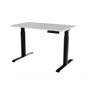 Biurko elektryczne z regulacją wysokości cama meble MOON 121x67x72–120 cm, prostokątny blat z płyty wiórowej, 100–240 V