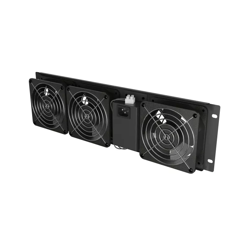 Panel wentylacyjny LANBERG AK-1506-B 19 cali z 3 wentylatorami 230V czarny