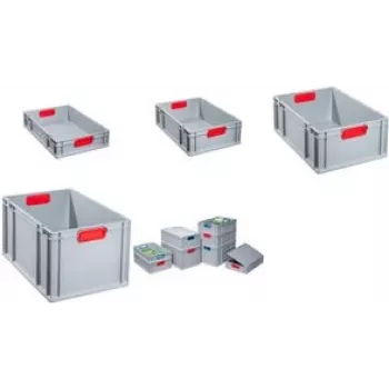 Pokrywa pojemnika magazynowego allit ProfiPlus EuroBox S 600 szara — pokrywa na zawiasach do EuroBox S 600
