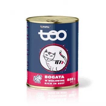 TEO Bogata w wołowinę - mokra karma dla kota - 850g