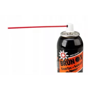 Smar w sprayu BRUNOX Turbo Spray Oil B100 — 100 ml olej czyszczący i konserwujący, oznaczony jako niebezpieczny dla środowiska