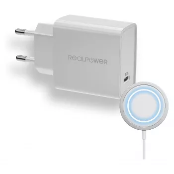 Ładowarka wewnętrzna RealPower PC-MagSet Universal biała