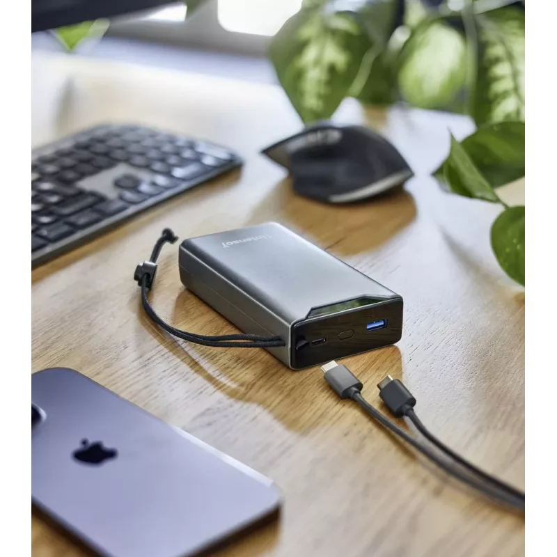 Power bank INTENSO 7332054 — 20000 mAh, PD 3.0 i QC 3.0, 20 W, USB-A + USB-C, szary