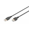 Digitus ASSMANN - Kabel przedłużający USB - USB (W) do USB (W) - 1,8 m (USB/USB 2.0) - Formowany - Czarny (AK-300200-018-S)