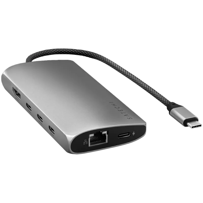 Satechi USB-C Multiport Adapter 8K z Ethernet V3 space grey (ST-P8KEM)
