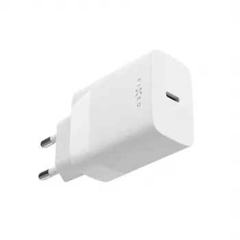 Podróżna ładowarka USB-C FIXED FIXC30N-C-WH — kompaktowy, 30 W adapter USB-C, szybkie ładowanie z jednym portem