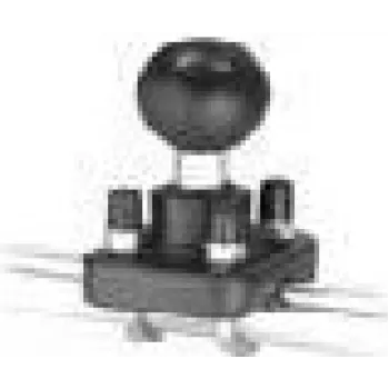 Podstawa montażowa RAM Mounts Double U-Bolt Ball Base do poręczy 1 cal–1,25 cala, kula 3,81 cm, aluminium, czarna