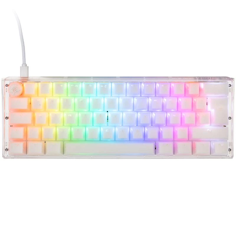 Klawiatura gamingowa Ducky One 3 Aura biały Mini, RGB LED - MX-Silent-Red