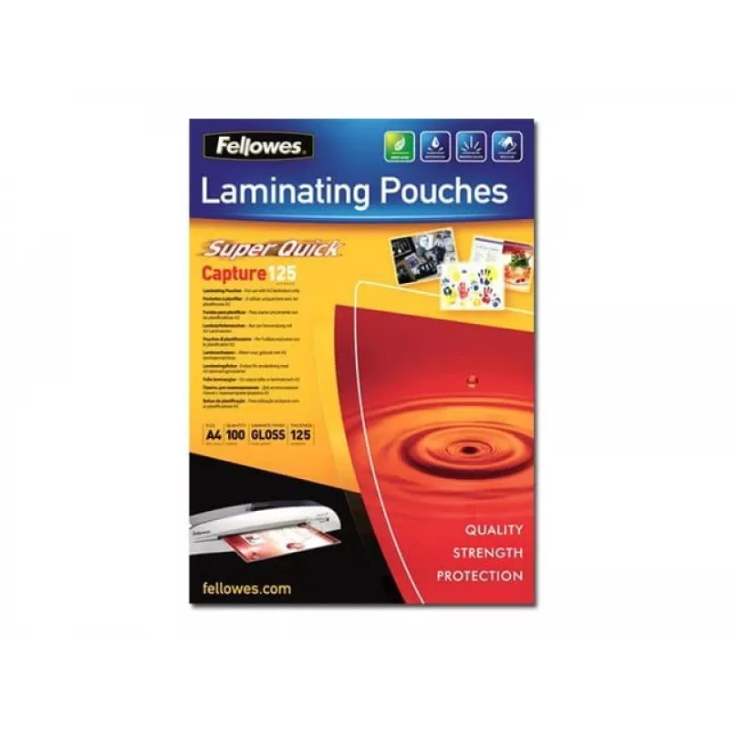 Fellowes SuperQuick A4 Błyszcząca Folia do laminacji 125 mikronów
