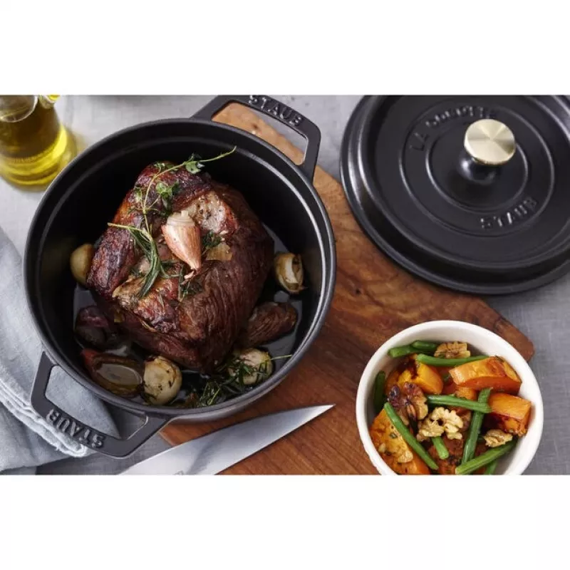 Naczynie żaroodporne ZWILLING STAUB LA COCOTTE 5,25 l okrągłe, żeliwne, emaliowane, z pokrywką