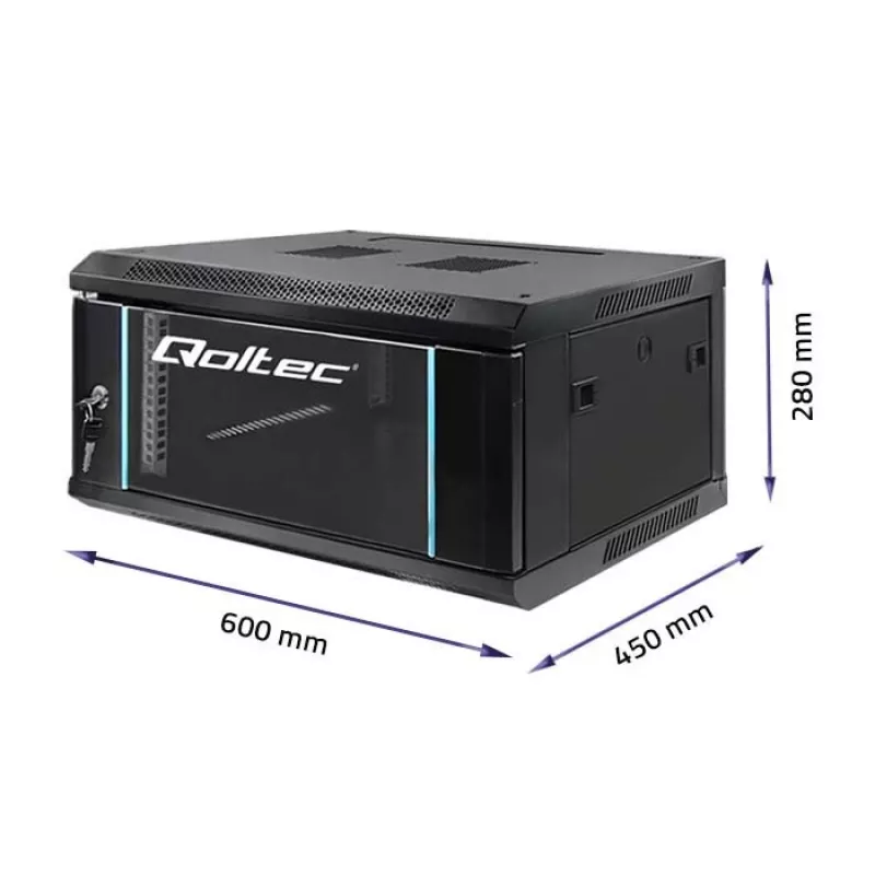 Szafa rack 19 cali QOLTEC 54461, 4U, 600x280x450 mm