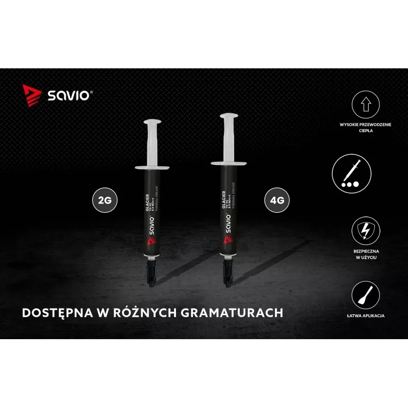Pasta termoprzewodząca SAVIO TG-02 8,5 W/mK 2 g