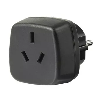 Adapter podróżny Australia/Chiny > Wtyczka z uziemieniem, adapter czarny