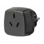 Adapter podróżny Australia/Chiny > Wtyczka z uziemieniem, adapter czarny