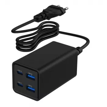 Gembird TA-UC-2A2C-PD65-01-BK ładowarka do urządzeń mobilnych Laptop, Smartfon Czarny AC Szybkie ładowanie Wewnętrzna