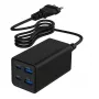 Gembird TA-UC-2A2C-PD65-01-BK ładowarka do urządzeń mobilnych Laptop, Smartfon Czarny AC Szybkie ładowanie Wewnętrzna