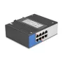 Przełącznik Gigabit Ethernet DELOCK 80163, 8-portowy RJ45 przemysłowy switch, niezarządzalny, obudowa metalowa