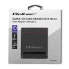 Czytnik kart ID QOLTEC Smart chip — USB, czarny, 84,5×65×16 mm, 63 g