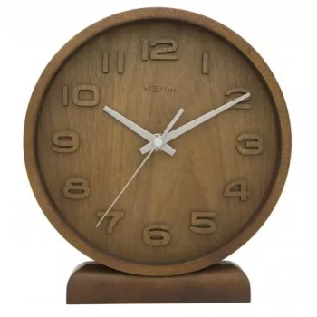 NeXtime zegar 5192gs Wood Wood Small, 22x20 cm, ścienny, drewno, szary