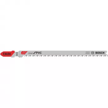 Bosch T 302 H Clean for PVC brzeszczot do wyrzynarki, 132 mm, maks. głębokość cięcia 65 mm, 5 szt.