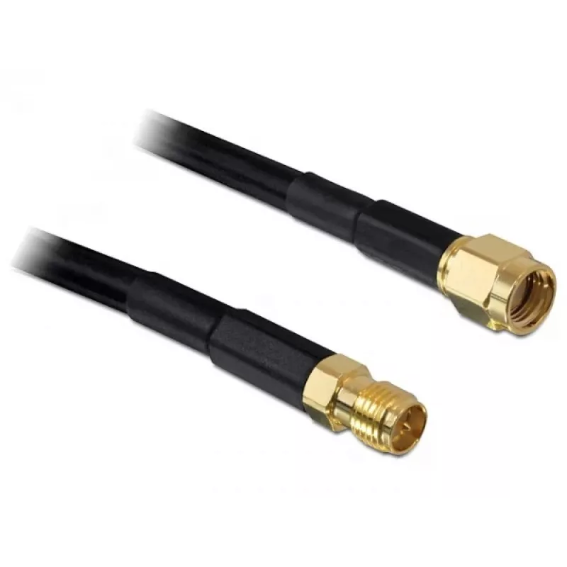 Kabel koncentryczny DeLOCK 2m RP-SMA CFD200 Czarny