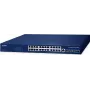 PLANET Przełącznik zarządzalny L3 24-portowy 10/100/1000T Gigabit Ethernet z PoE, niebieski (GS-6311-24T4X)