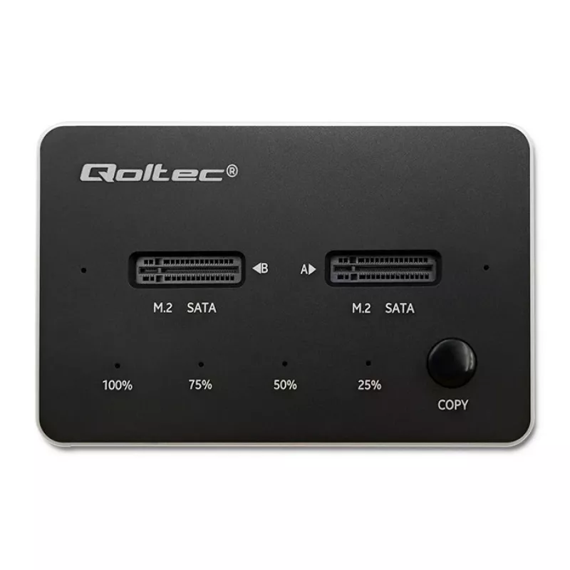 Qoltec 50310 Stacja dokująca do dysków 2x SSD M.2 SATA NGFF USB Type C