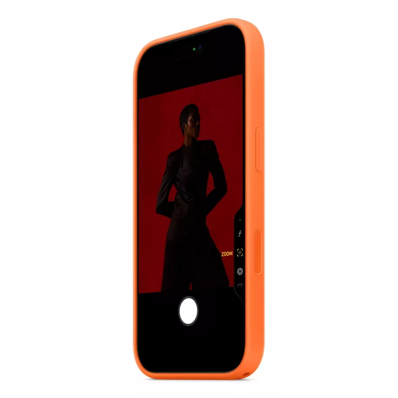 Silikonowe etui Apple iPhone 17 Pro MagSafe pomarańczowe
