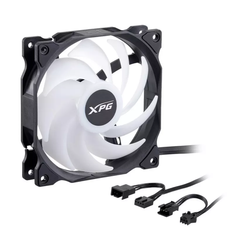 XPG VENTO 120 ARGB PWM (opakowanie 3 szt.) Czarny, Wentylator, 12 cm, 300 RPM, 1850 RPM, Czarny