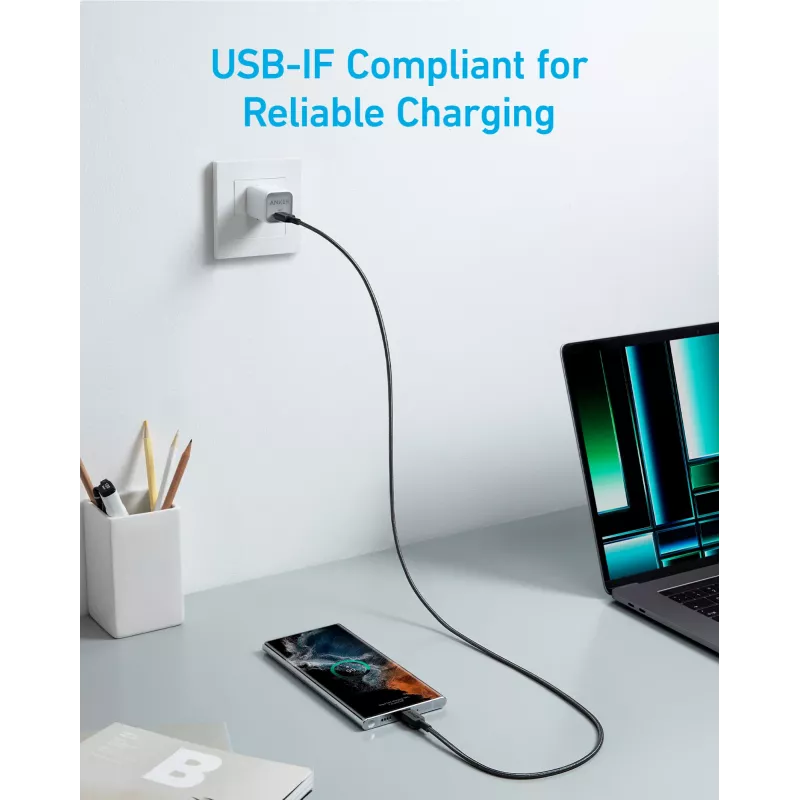 Kabel USB Anker 322 0.9m USB C Czarny