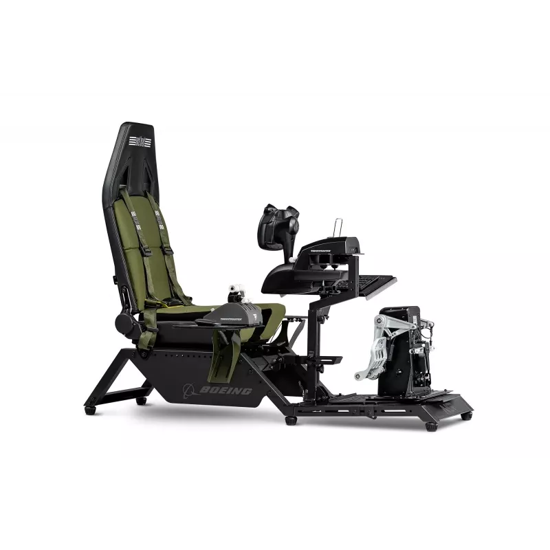 Fotel kokpitowy next level racing symulator lotu Boeing Military 396055 — dedykowany fotel do symulacji lotu kompatybilny z wolantami i pedałami