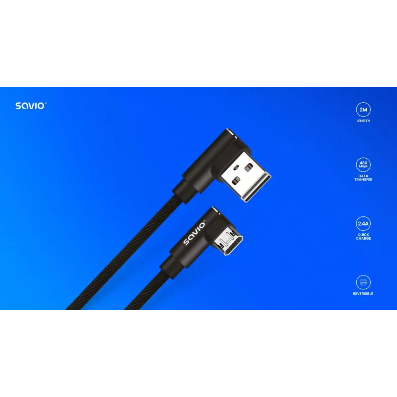 Savio SAVIO CL-162 Kabel do telefonu komórkowego Czarny