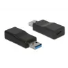 Przejściówka gender changer DeLOCK 65696 USB 3.1 Gen 2 Type-A na Type-C Czarny