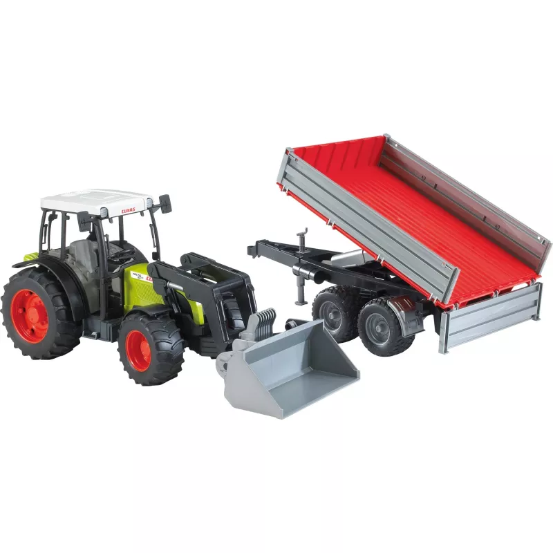 Traktor zabawkowy Bruder Claas Nectis 267 F z przyczepą wywrotką