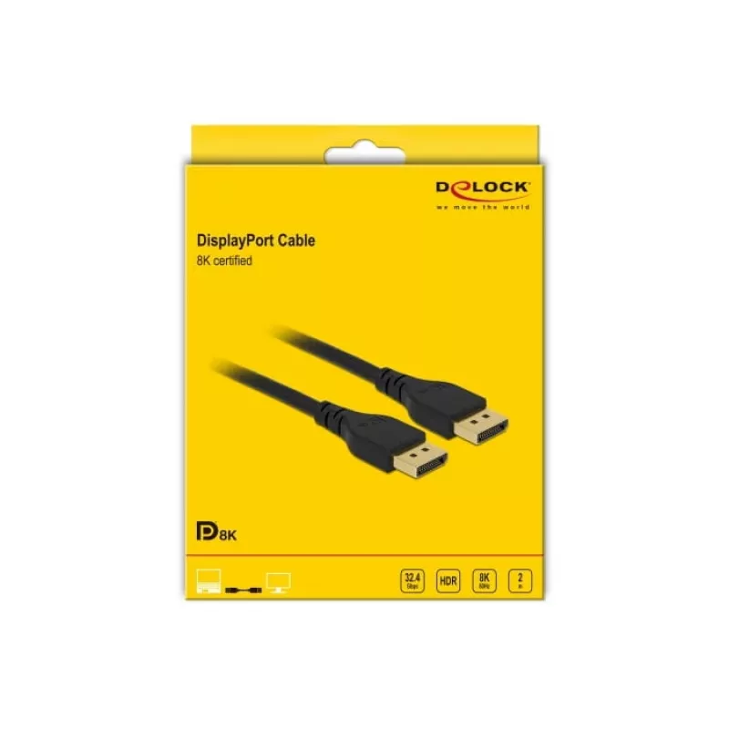 Kabel DisplayPort DeLOCK 85910 8K 60 Hz 2 m