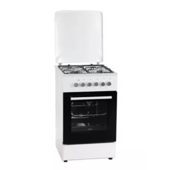 Kuchenka elektryczno-gazowa MPM MPM-56-KGM-04, 4 palniki, 56 cm, piekarnik elektryczny, czarny