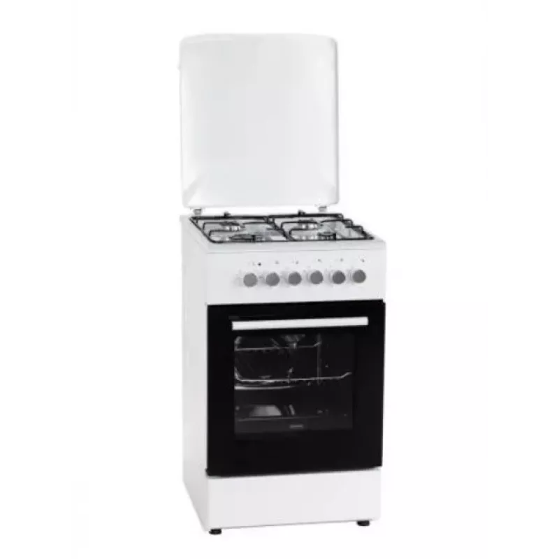 Kuchenka elektryczno-gazowa MPM MPM-56-KGM-04, 4 palniki, 56 cm, piekarnik elektryczny, czarny
