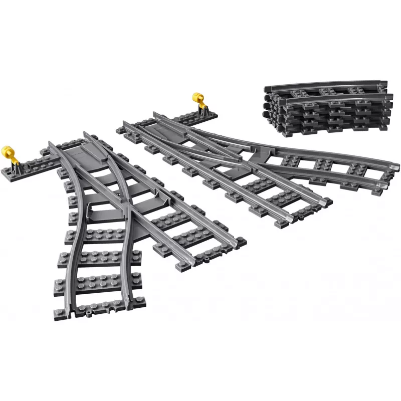 Zestaw klocków konstrukcyjnych LEGO City 60238 – zwrotnica kolejowa i akcesoria do zestawów