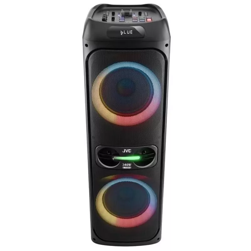 Przenośny głośnik imprezowy JVC XS-EP624B — czarny, zasilany bateriami, Bluetooth