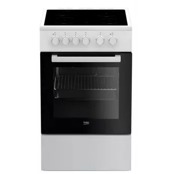 Kuchenka wolnostojąca Beko FSS57000GW z płytą ceramiczną, czarno-biała