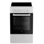 Kuchenka wolnostojąca Beko FSS57000GW z płytą ceramiczną, czarno-biała