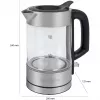 ProfiCook PC-WKS 1229 G czajnik elektryczny 1 L 1600 W stal nierdzewna, przezroczysty