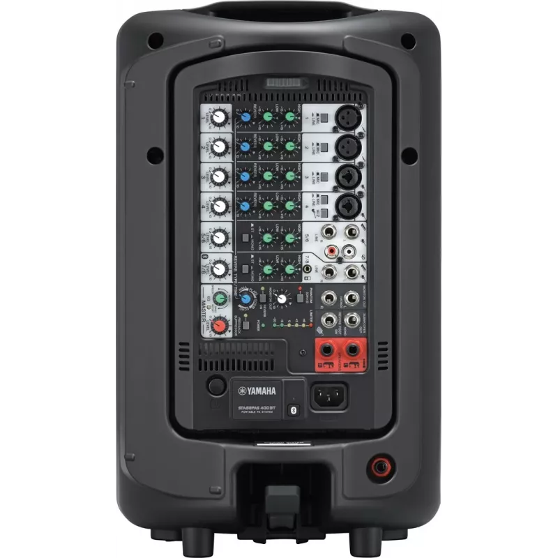 Wolnostojący system PA YAMAHA Stagepas 400BT — 400 W, 2-drożny, 10-kanałowy mikser, Bluetooth 4.1, czarny