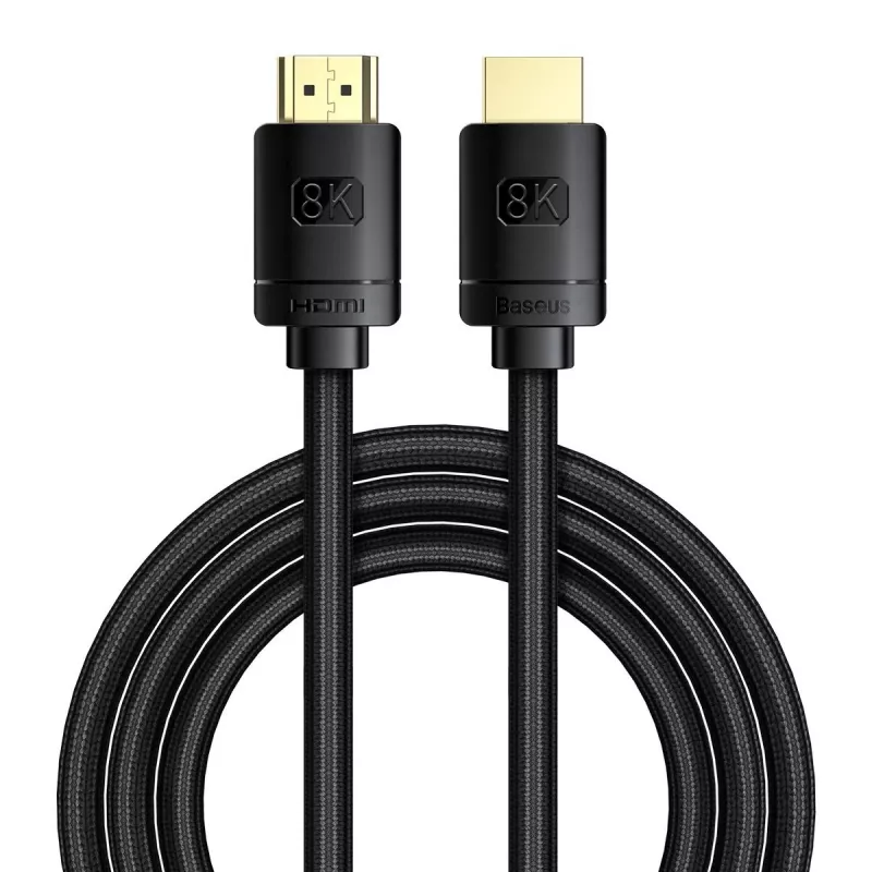 Kabel Baseus High Definition Series HDMI 2.1, 8K 60 Hz, 3D, HDR, 48 Gb/s, 2 m (czarny)