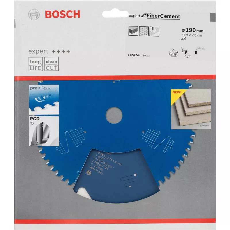 Tarcza do piły tarczowej Expert do cementu włóknistego 190 mm 4T otwór 20 mm do ręcznych pił tarczowych