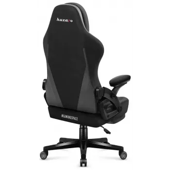 Fotel gamingowy huzaro Force 4.6 — ergonomiczne siedzisko z tkaniny, regulowana wysokość i pochylenie, podparcie lędźwiowe, maks. 130 kg, szerokość siedziska 41 cm
